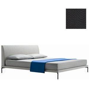 ZANOTTA lit deux personnes TALAMO avec pieds noir pour matelas 180 x 200 cm (31605 - Cat. 30 Ecofire - PVC 71% Cotone 27% Poliuretano 2%)