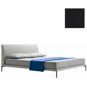 ZANOTTA lit deux personnes TALAMO avec pieds noir pour matelas 180 x 200 cm (31606 - Cat. 30 Ecofire - PVC 71% Cotone 27% Poliuretano 2%)