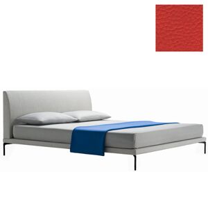 ZANOTTA lit deux personnes TALAMO avec pieds noir pour matelas 200 x 200 cm (31627 - Cat. 30 Ecofire - PVC 71% Cotone 27% Poliuretano 2%)