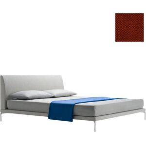 ZANOTTA lit deux personnes TALAMO avec pieds nickel satine pour matelas 160 x 200 cm (24838 - Cat. 20 - VALE 37% Lin / 63% Coton)