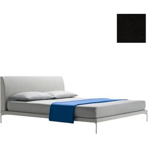 ZANOTTA lit deux personnes TALAMO avec pieds nickel satiné pour matelas 160 x 200 cm (0656 - Cat. 90 - cuir Scozia Fiore poli à l'émeri) - Publicité