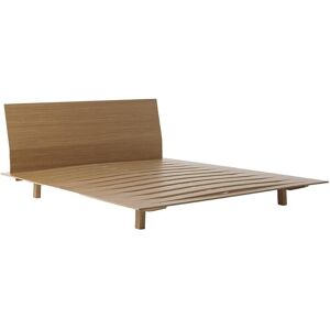 HORM lit SOTTILETTO pour matelas 160/170 x 200 cm (Chene naturel, pieds H 30 cm - Hetre multi-couche)