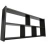 ABC MEUBLES Étagère pour lit mezzanine - Longueur 200 - Noir - Longueur 200 - Noir