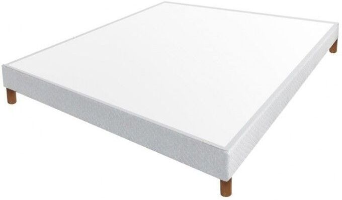 ESSENZIA Sommier TRADITION GRAPHIC BLANC 19cm COTON ORGANIQUE 140x200 - Blanc - Essenzia