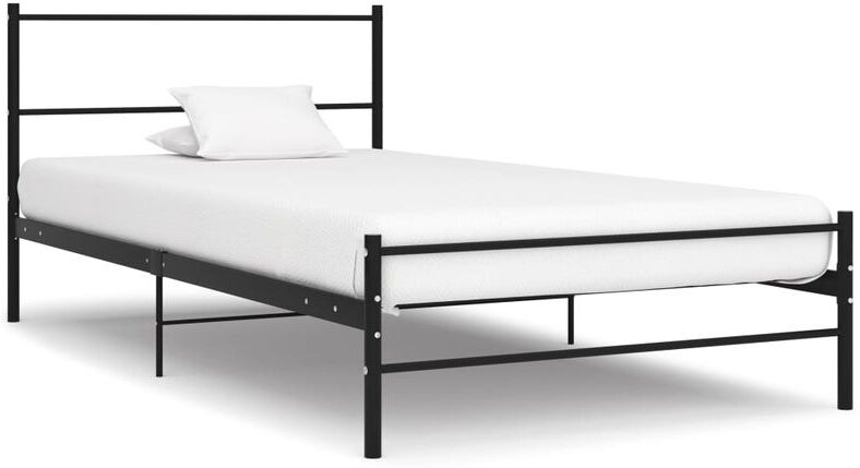 TOPDEAL VDTD25990_FR Cadre de lit Noir Métal 90 x 200 cm - Topdeal