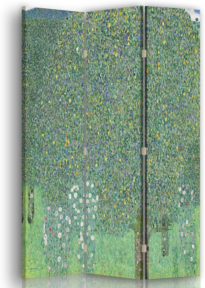 Legendarte Paravent Rosiers Sous les Arbres - Gustav Klimt cm 110x150 (3 volets)