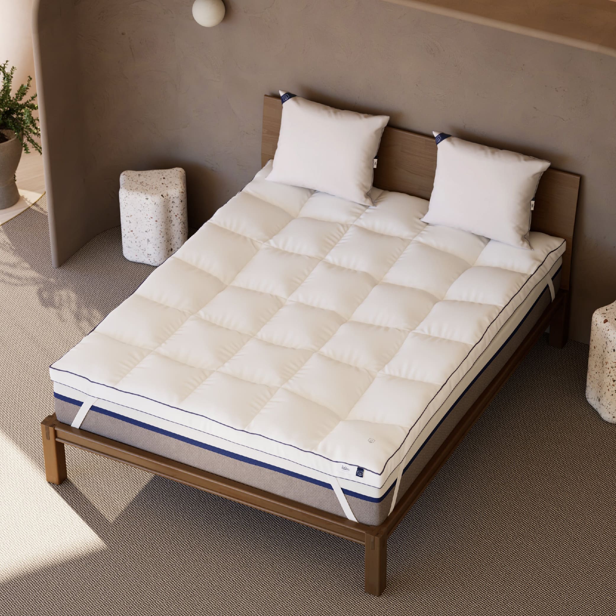 Surmatelas 140x190 Tediber - Accueil moelleux & sensation nuage - Confort inouï - Fabriqué en France