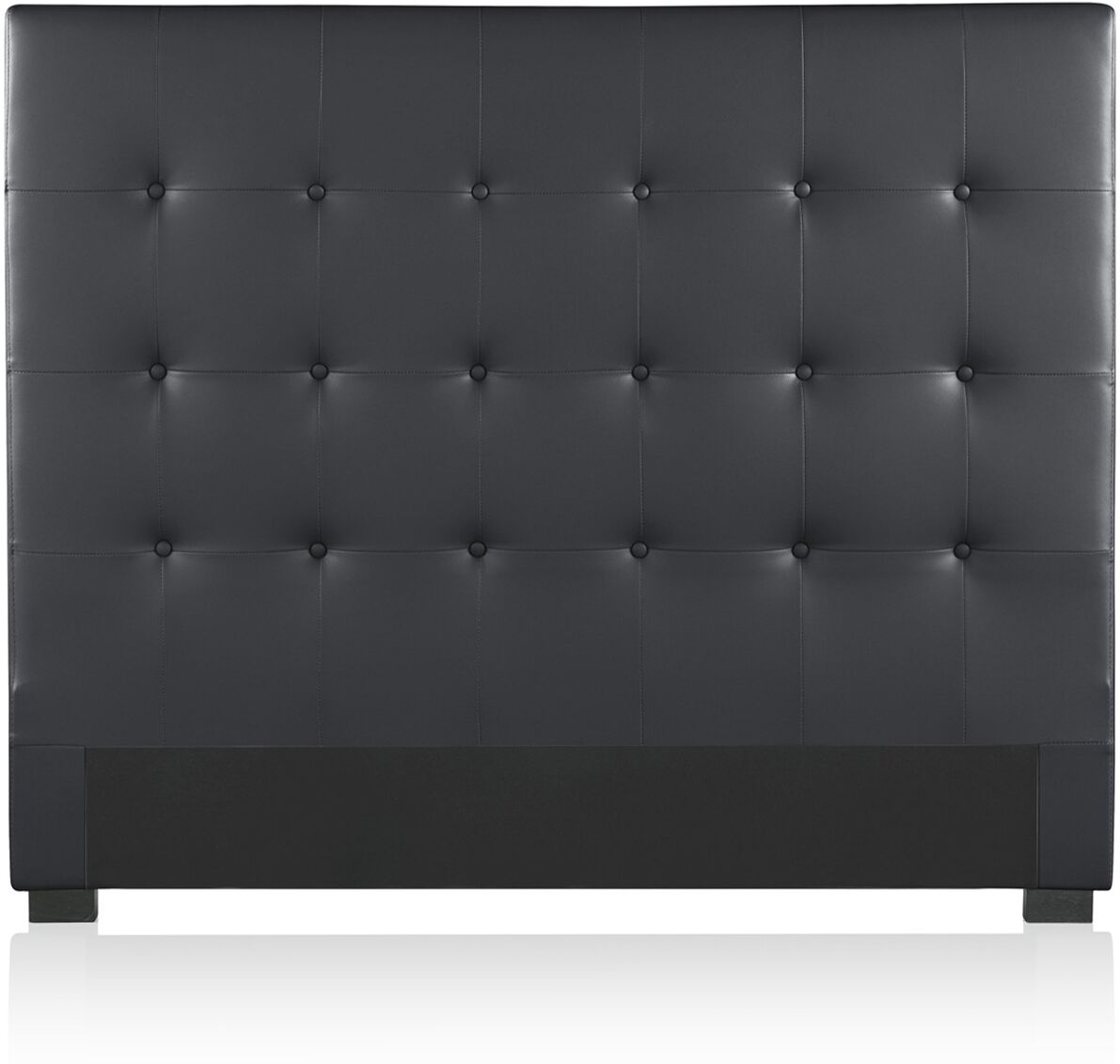 IntenseDeco Tête de lit capitonnée Premium 140cm Noir