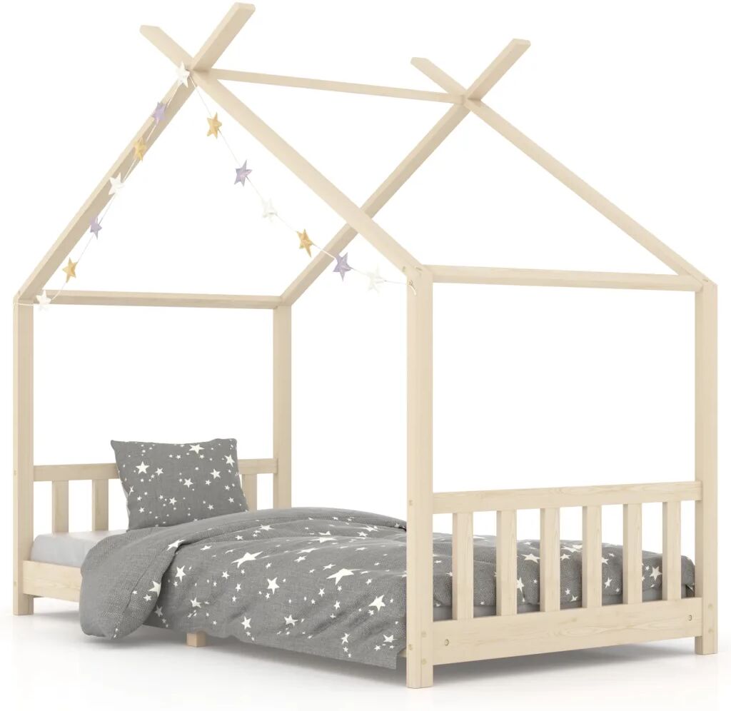 vidaXL Kids Bed Frame Solid Pine Wood 90x200 cm