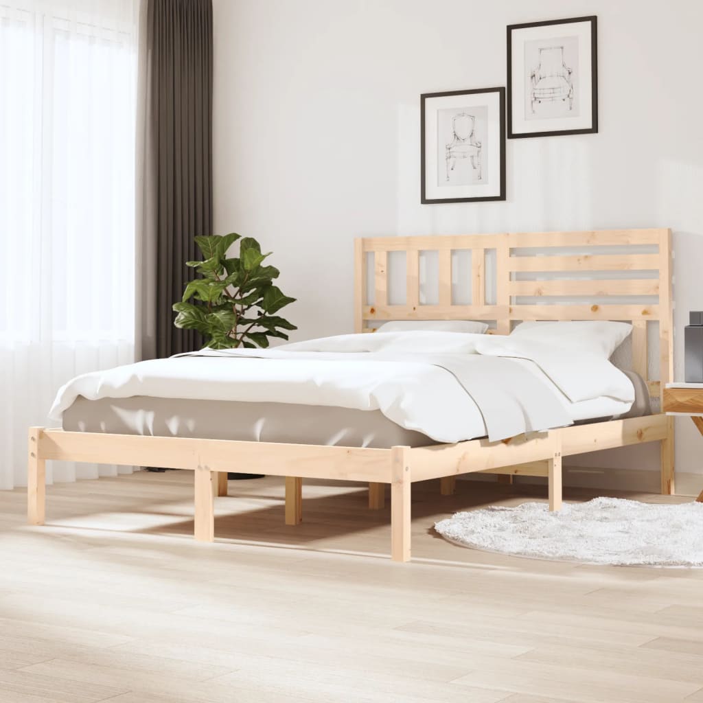 vidaXL Bed Frame Solid Wood Pine 160x200 cm