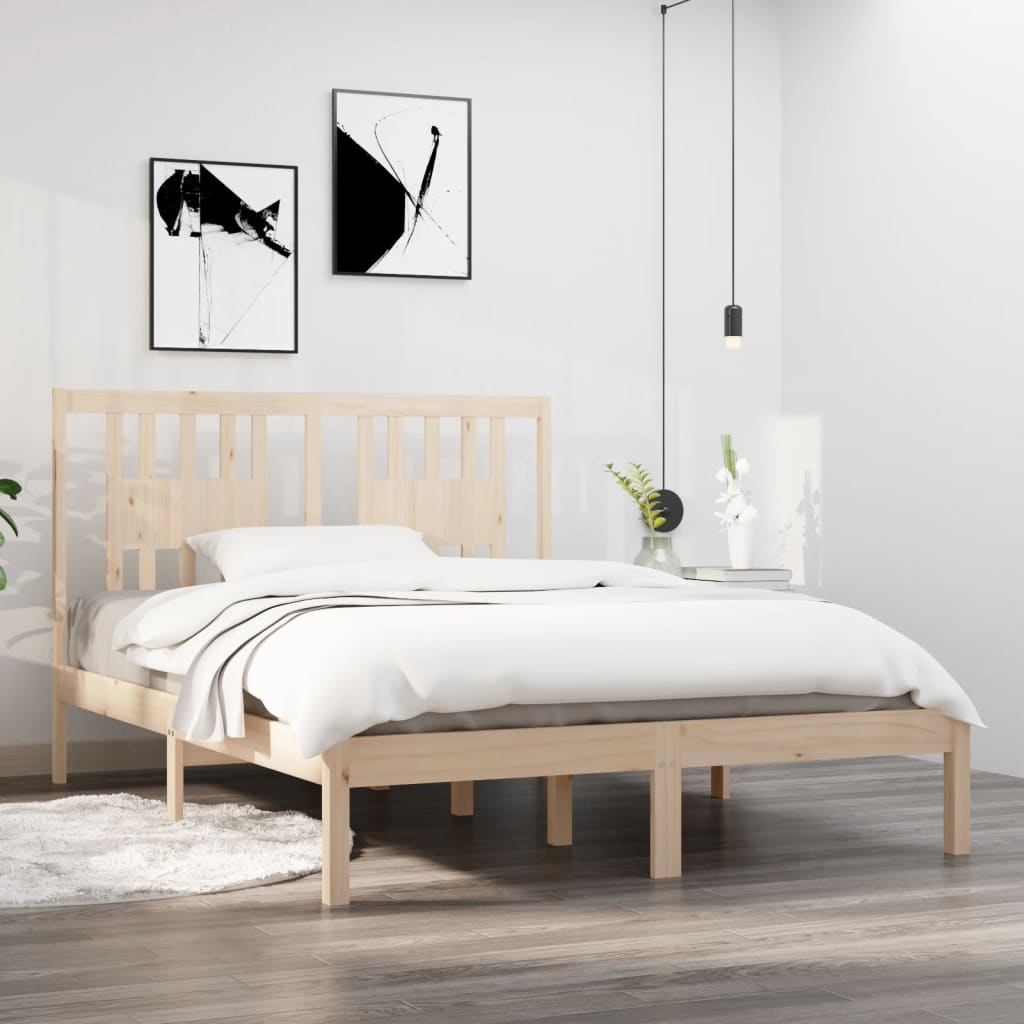 vidaXL Bed Frame Solid Wood 120x190 cm Small Double