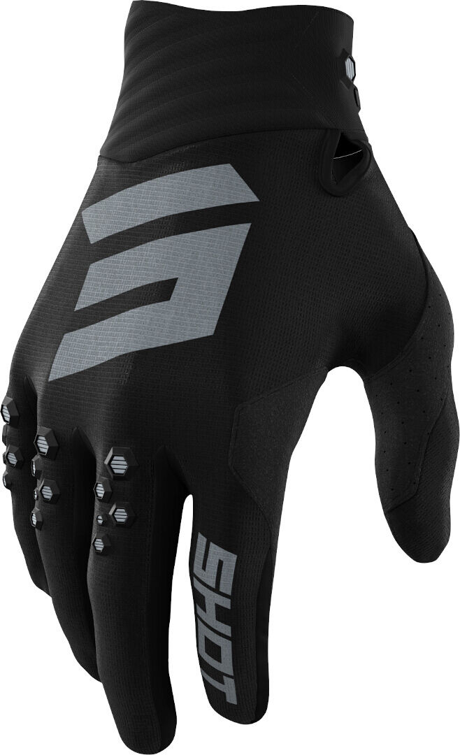 Shot Contact Motocross Gloves  - Black Grey