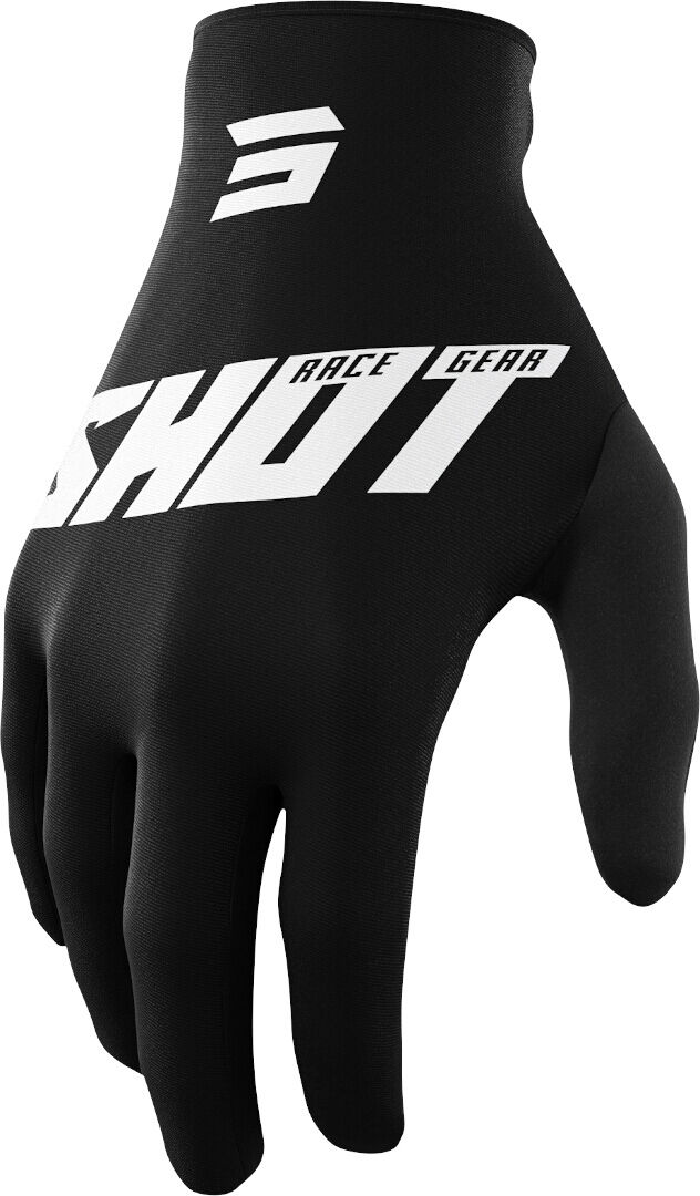 Shot Raw Burst Motocross Gloves  - Black White