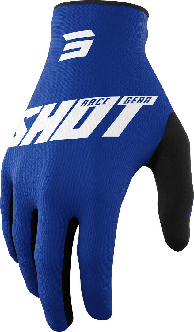 Shot Raw Burst Motocross Gloves  - White Blue