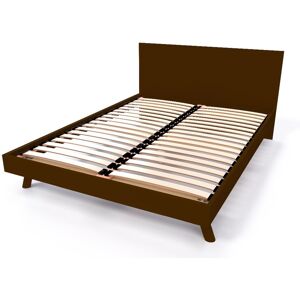 ABC MEUBLES Letto scandinavo Viking 2 posti legno - 140x190 - Wengé