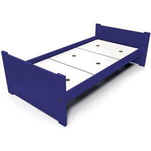 ABC MEUBLES Letto 90x190 1 posto in legno faggio Solo - 90x190 - Blu scuro