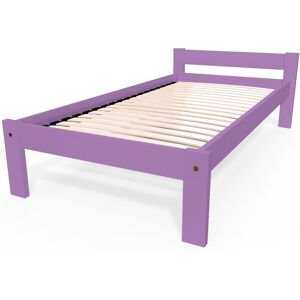 ABC MEUBLES Letto per bambini 90x190 in legno di faggio Simply - 90x190 - Lilla