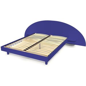 ABC MEUBLES Letto 2 posti in legno con testiera e comodini ARC - 140x190 - Blu scuro