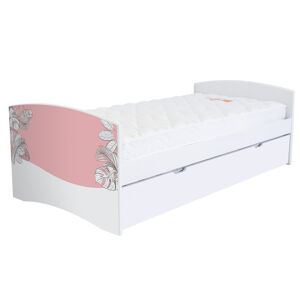 ABC MEUBLES Letto Panchina Happy 90x190 legno e arredamento - 90x190 - Arredamento rosa