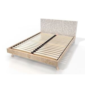 ABC MEUBLES Letto scandinavo Viking 2 posti legno - 160x200 - Bacchette Decor