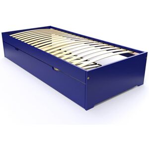 ABC MEUBLES Letto estraibile Malo con cassetti legno - 90x190 - Blu scuro