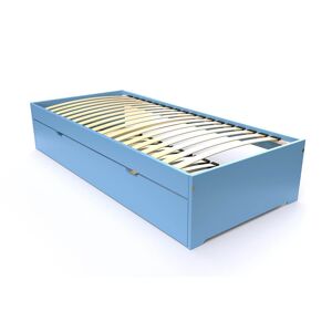 ABC MEUBLES Letto estraibile Malo con cassetti legno - 90x190 - Polvere blu