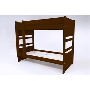 ABC MEUBLES Letto a castello 2 posti 90x190 separabile legno Duo - 90x190 - Wengé