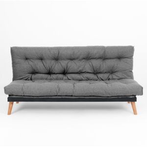 EvergreenWeb Divano Letto Futon trasformabile in Divano click clack con letto matrimoniale   Sakè Grigio scuro