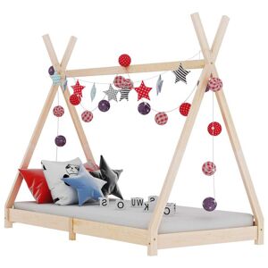 vidaXL Giroletto per Bambini in Legno Massello di Pino 90x200 cm