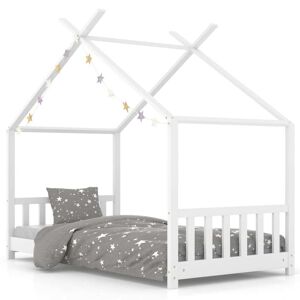 vidaXL Giroletto per Bambini Bianco in Massello di Pino 70x140 cm