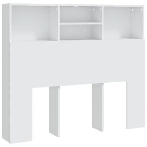 vidaXL Testiera con Contenitore Bianco 120x19x103,5 cm