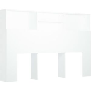 vidaXL Testiera con Contenitore Bianco 160x19x103,5 cm