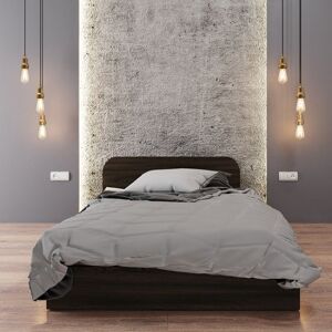 garneroarredamenti Letto 120x190cm una piazza e mezza contenitore wengè Carducci