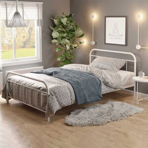 garneroarredamenti Letto singolo 90x200cm moderno bianco Stella