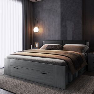 garneroarredamenti Letto 180x200cm matrimoniale oversize con cassettone ossido Cortina Gihome®