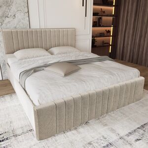 garneroarredamenti Letto matrimoniale oversize contenitore 180x200cm cashmere cappuccino beige Emporio