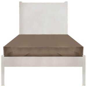 Milani Home letto singolo in legno bianco in arte povera stile classico cm 100 x 212 x 115 h Bianco x x cm