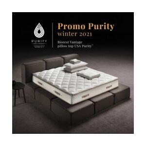 Relax e Design Materasso Altrenotti Vantage Purity 800 Molle + Memory Gel, Pillow Top USA H.26 (120x190 cons. 2 sett.)