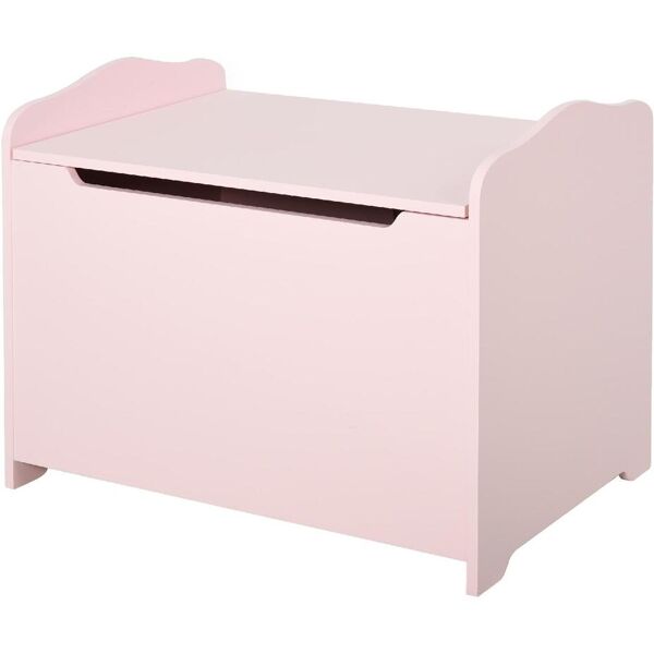 dechome 013pk311 cassapanca contenitore portagiochi in legno 60x40x48 cm colore rosa - 013pk311