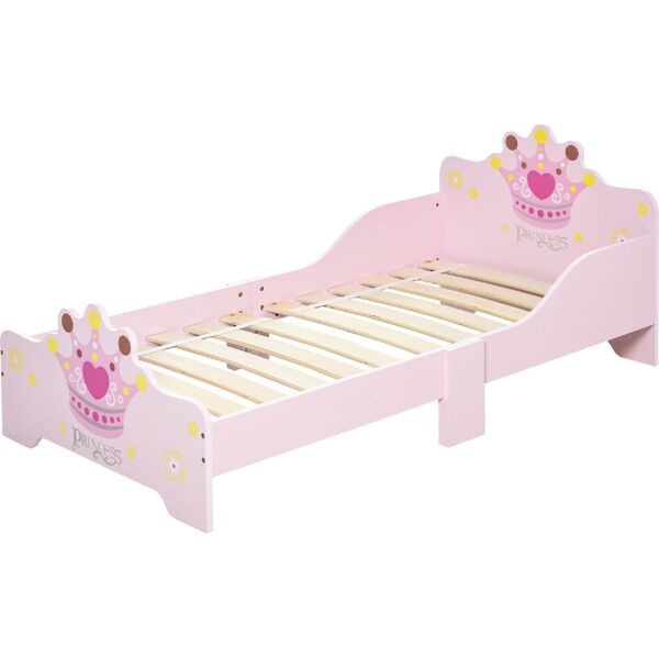 dechome 14/311 letto per bambini da 3-6 anni in legno rosa - 14/311