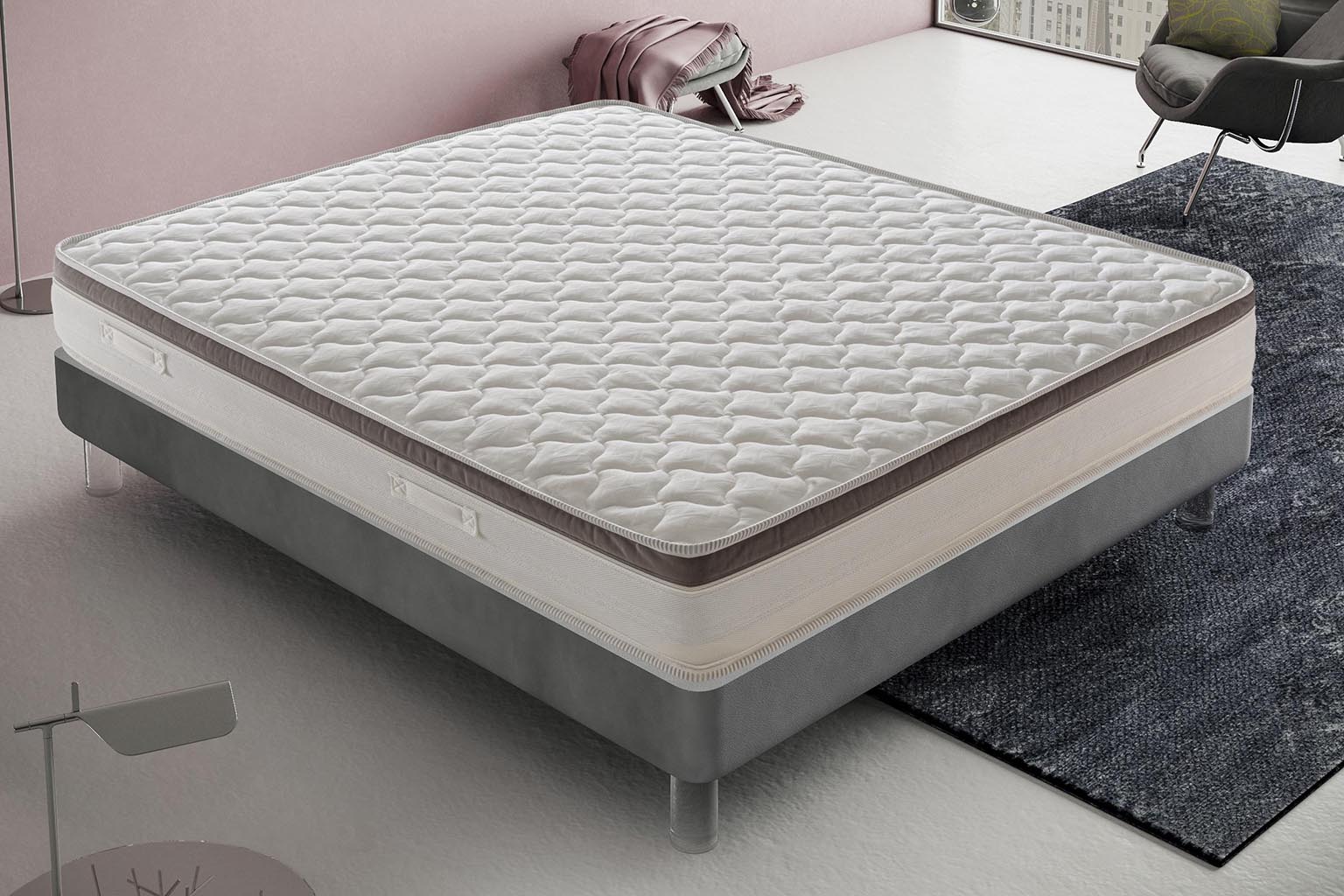 Materassi e doghe Materasso Franciacorta a 800 molle insacchettate e MyMemory Foam 80x190 Singolo