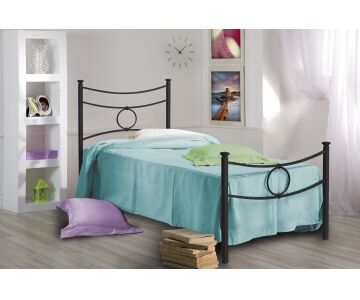 Relax e Design Letto in Ferro Singolo vari colori - art. CNC2 (Verde antic. Oro, Solo Testata una piazza 1/2 cons 5 giorni)