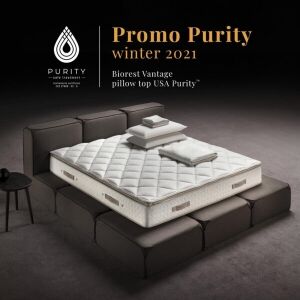 Relax e Design Materasso Altrenotti Vantage Purity 800 Molle + Memory Gel, Pillow Top USA H.26 (120x190 cons. 2 sett.)