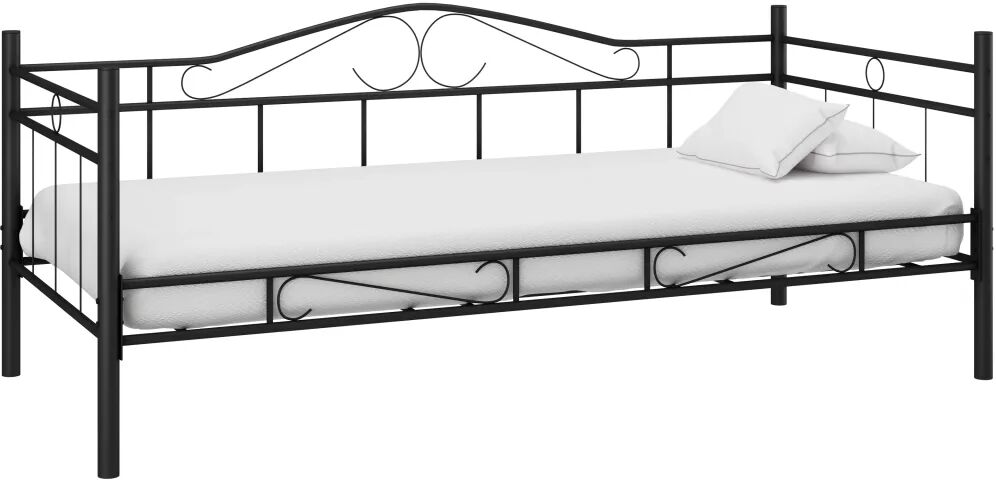 vidaXL Bedbankframe metaal zwart 90x200 cm