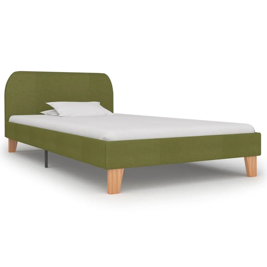 vidaXL Bedframe stof groen 90x200 cm