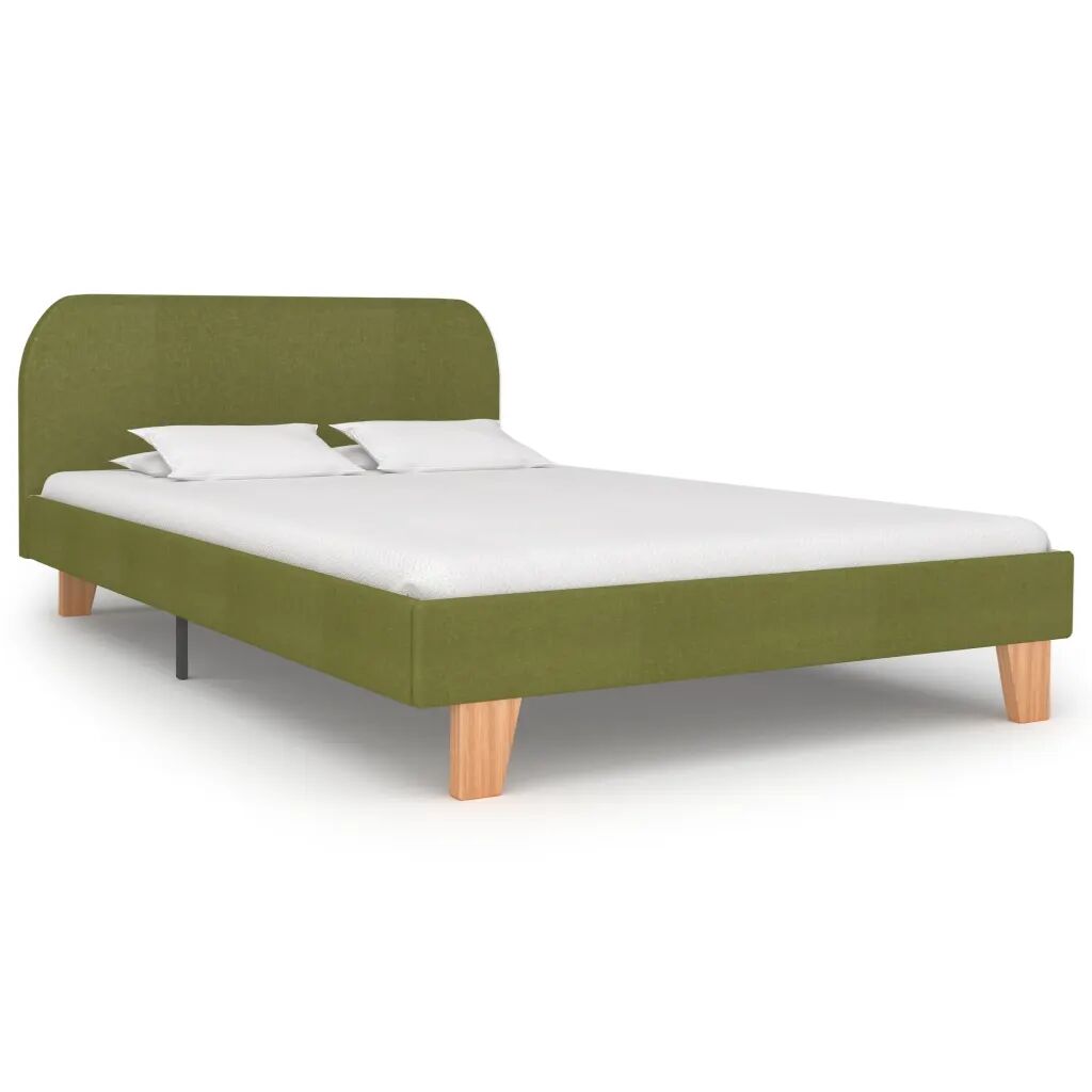 vidaXL Bedframe stof groen 120x200 cm