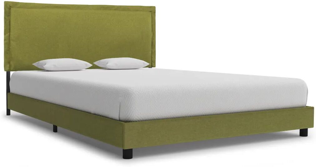 vidaXL Bedframe stof groen 140x200 cm