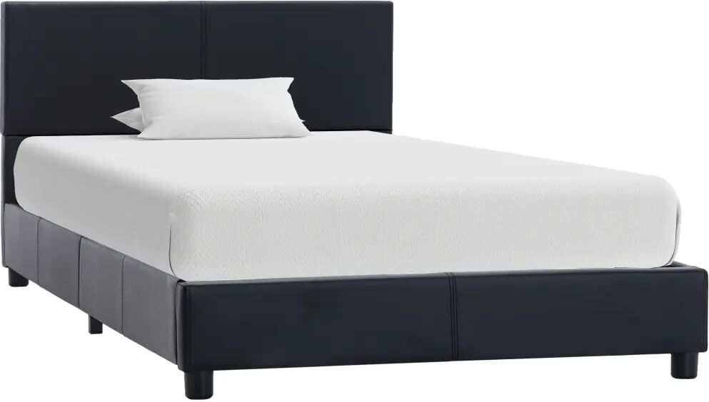 vidaXL Bedframe kunstleer zwart 100x200 cm