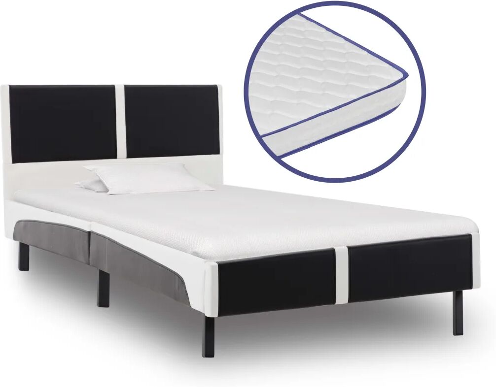 vidaXL Bed met traagschuim matras kunstleer 90x200 cm