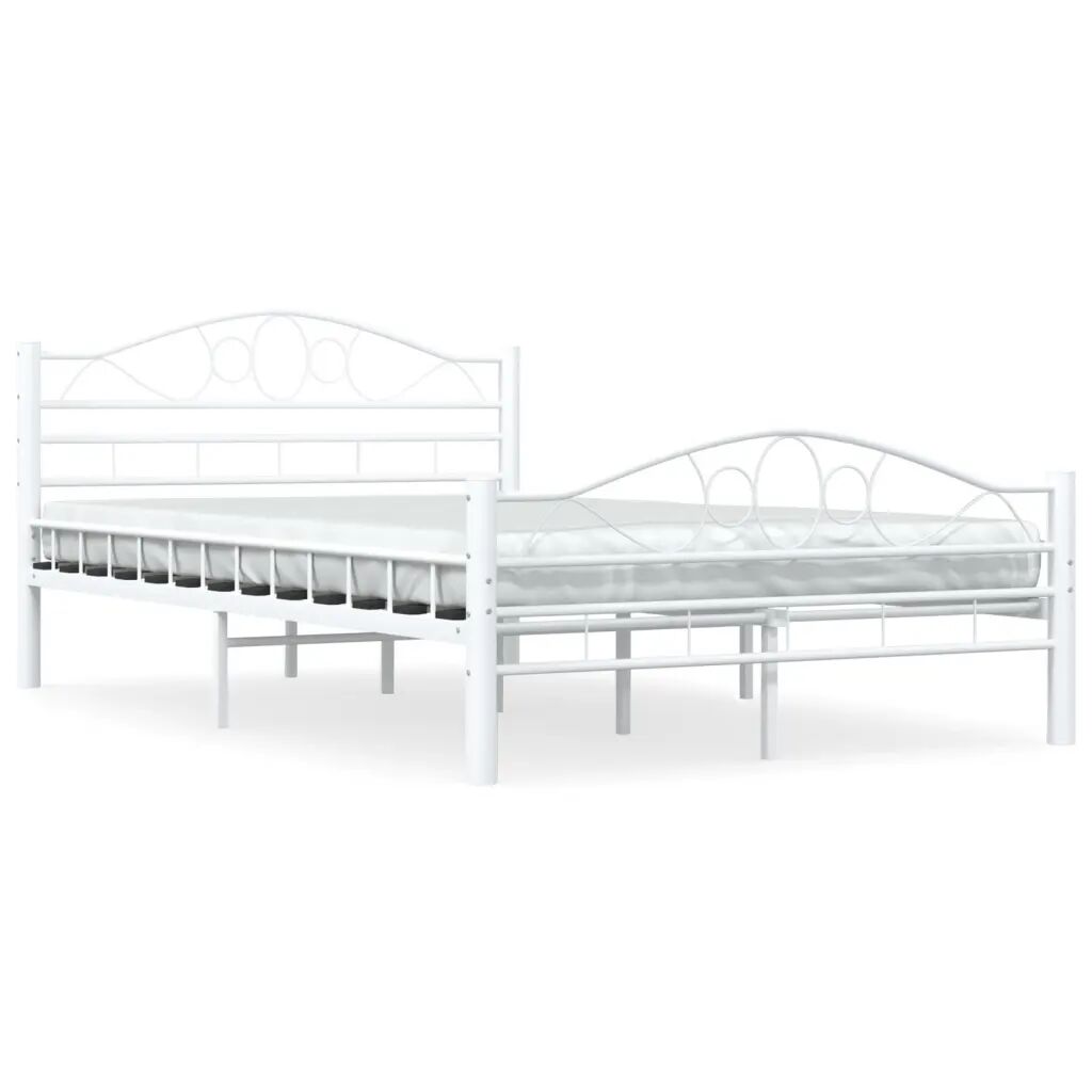 vidaXL Bedframe metaal wit 120x200 cm